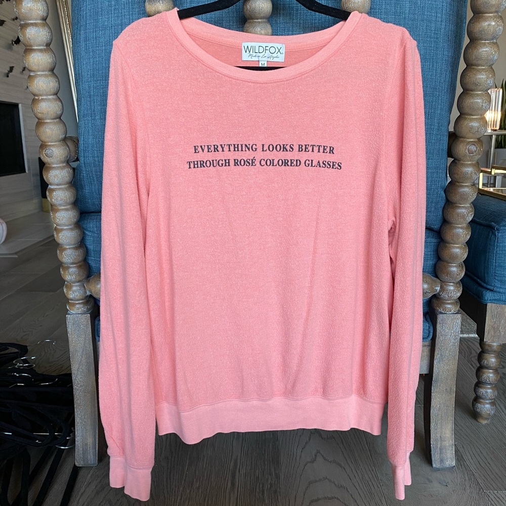Wildfox rosé pullover